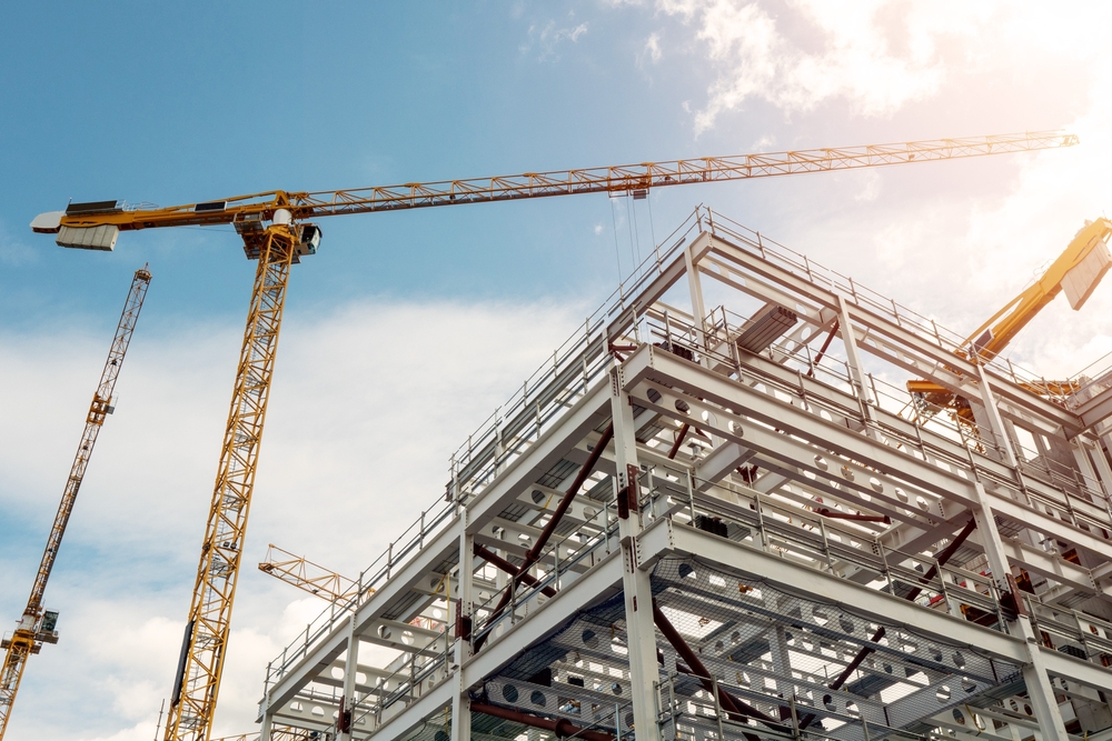 commercial building construction site